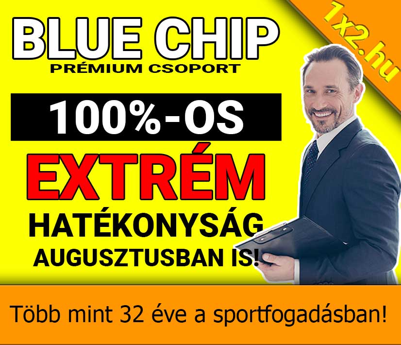 🔥 Blue Chip: 7/7-el zártuk a júliust és 7/7-el indítottuk az augusztust! 🔥 - 1x2.hu - Tippmix tippek