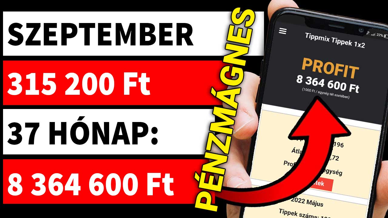 Pénzmágnes szeptember: Már +315.200 Ft nyereménynél járunk! 🚀💰 - 1x2.hu - Tippmix tippek