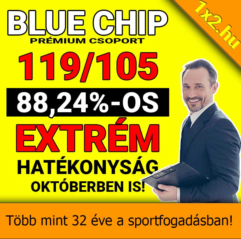 Blue Chip: Magabiztos tippelés októberben is! 🚀💰 - 1x2.hu - Tippmix tippek