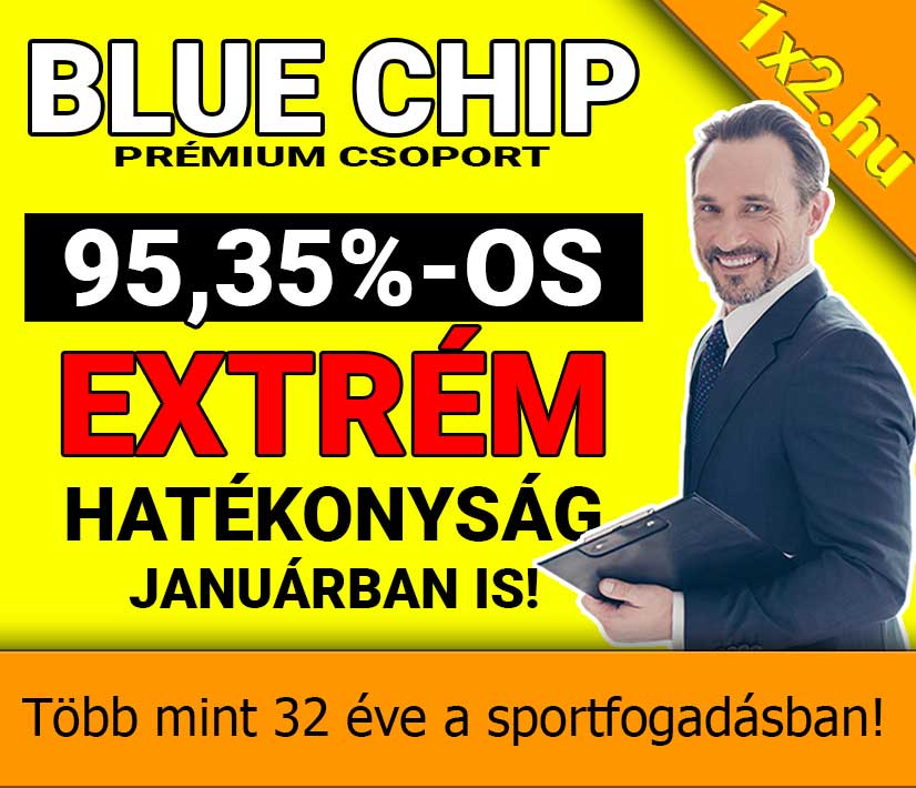 🎉💥Blue Chip: 8/8 - Tegnap is TELITALÁLAT! 🎉💥 - 1x2.hu - Tippmix tippek