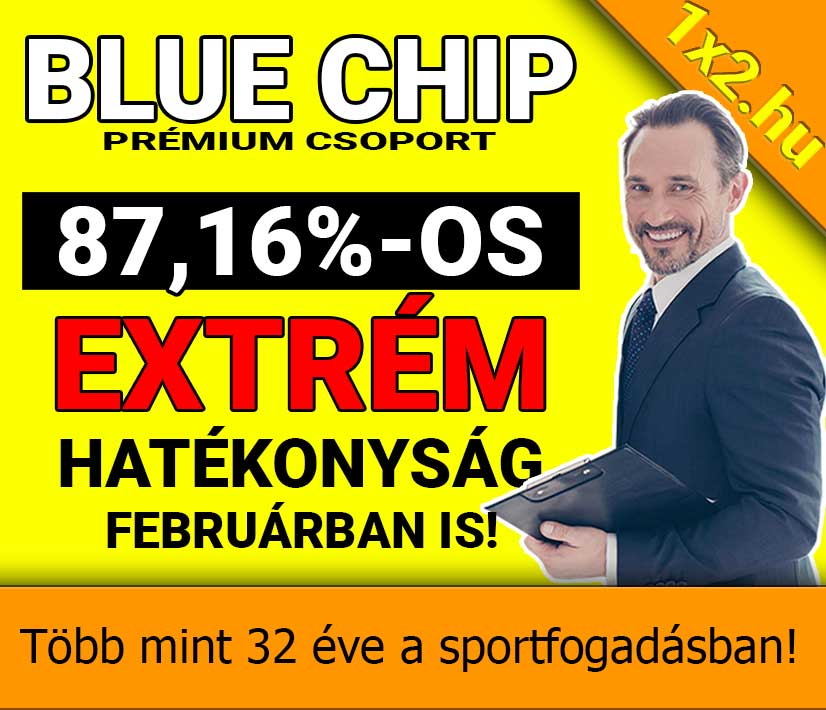 💥 Blue Chip: 87.16% - Nagy menetelésben februárban is! 💥⚽ - 1x2.hu - Tippmix tippek