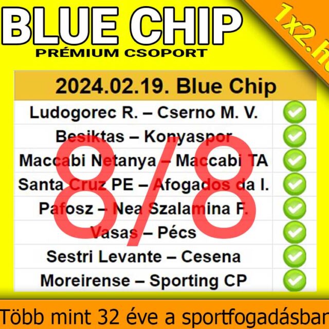 💥 Blue Chip: 8/8 – Már megint TELITALÁLAT! 💥⚽