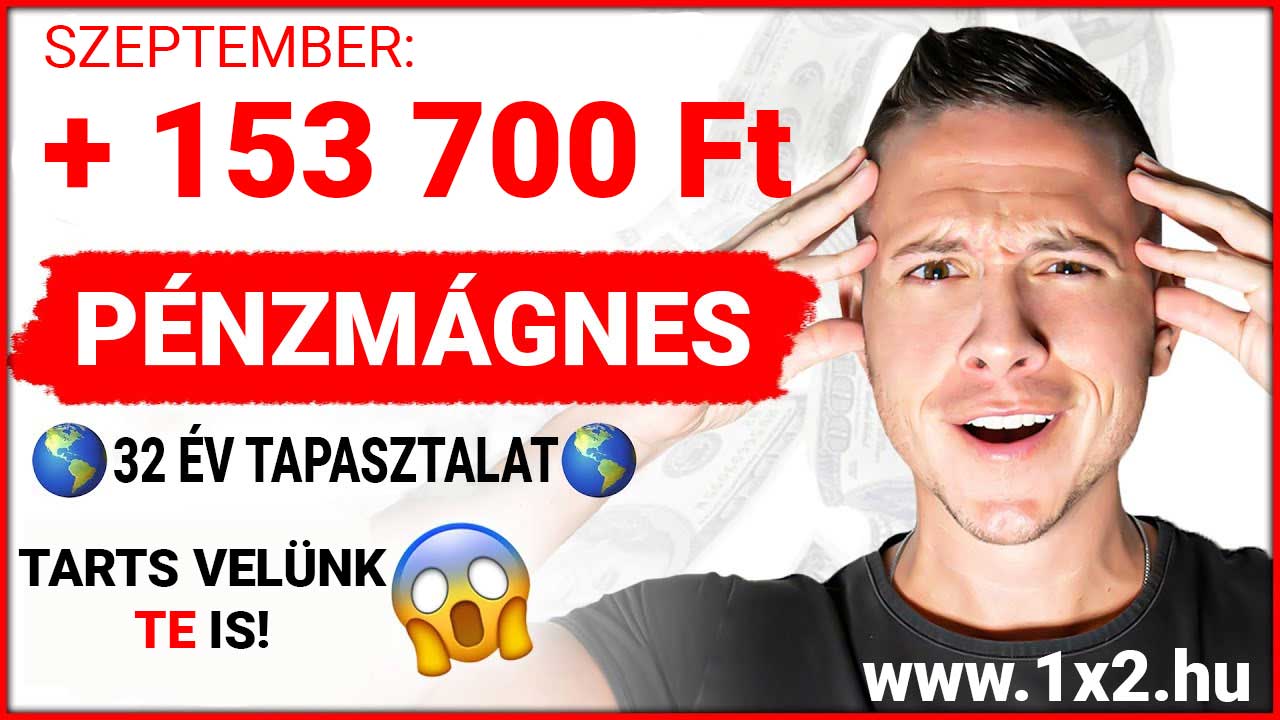 Pénzmágnes: 11 Millió nyeremény ❗ Blue Chip: Telitalálat ❗ Bázis: KIFIZETVE ❗ - 1x2.hu - Tippmix tippek