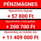 Pénzmágnes: 207.000 nyeremény októberben! Több mint 11.4 Millió indulás óta! Tarts velünk Te is! - 1x2.hu - Tippmix tippek