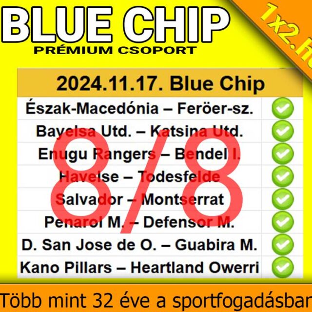 BLUE CHIP: Döbbenet! – Tegnap is 8/8! Tegnap is TELITALÁLAT!